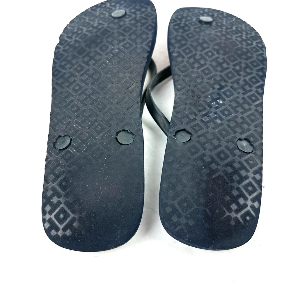 Tory Burch Flip Flop 10.5‎ Rubber Striped Slip On Sandal Womens